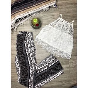 High waste boho pants/crop top (must buy both)